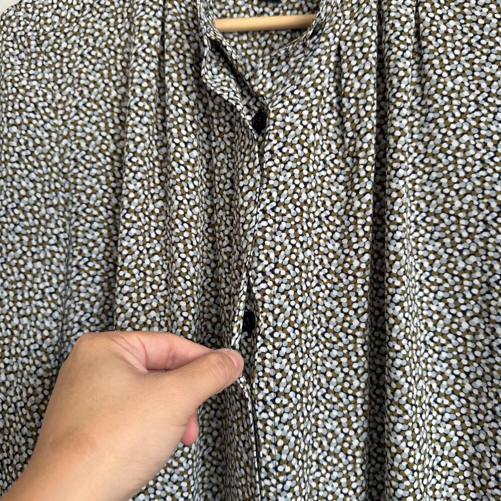 Ann Taylor Blouse Top Button Down Patterned Offic… - image 4